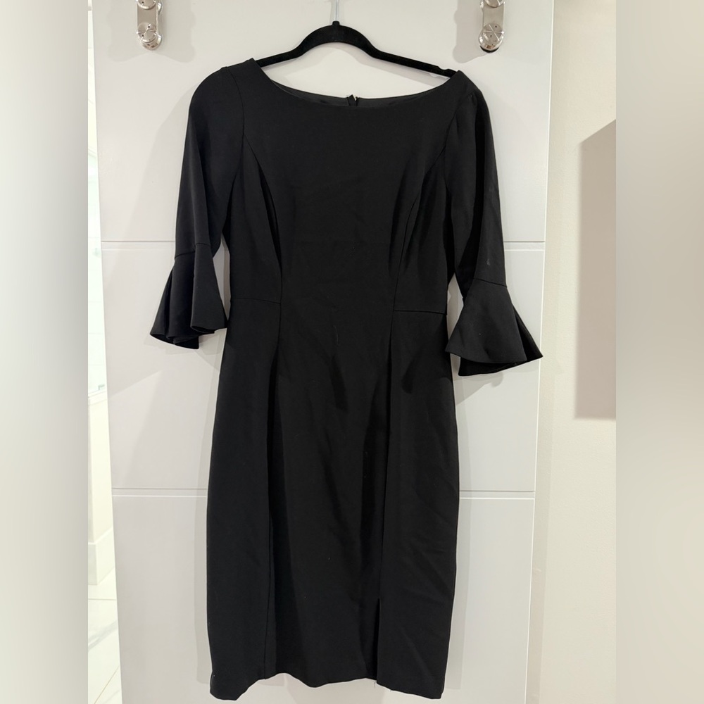 White House Black Market Black Bell Sleeve Dress